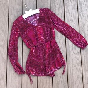 Kendall & Kylie Summer Long Sleeve Romper Sz XS